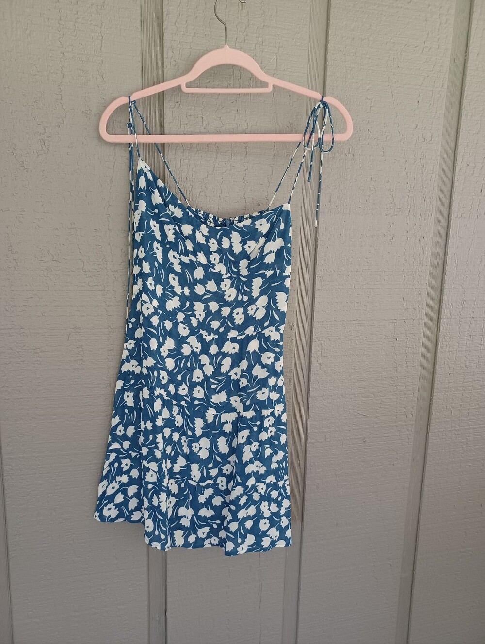 Reformation Othello Mini Dress Size 4 Feminine Tie Shoulder Smock Viscose Tuli